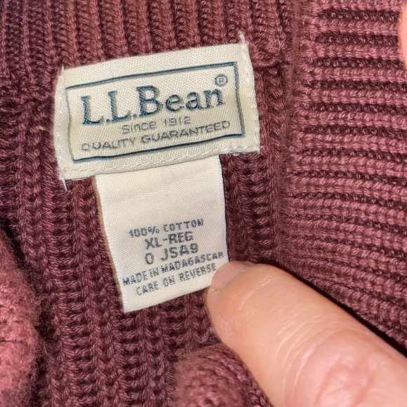 NWOT LL Bean men’s cardigan, brownish-burgundy, sz.XL - Picture 3 of 5